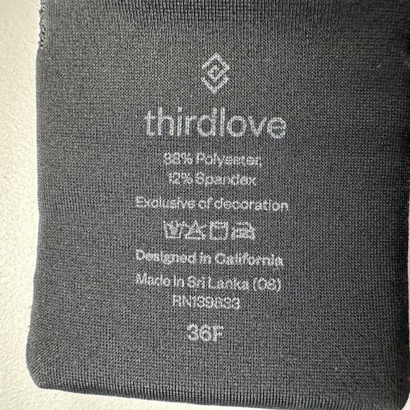 Thirdlove Sports Bra Womens 36F Black Gold Kinetic Adjustable Wireless Lined Gym - Picture 6 of 9